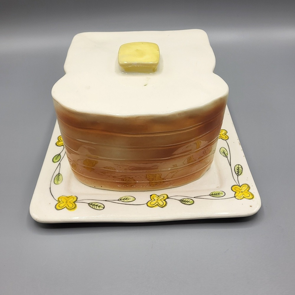 Vintage 1950's Toast Keeper Covered Dish Japan MCM Kitchen Plate Bread Novelty